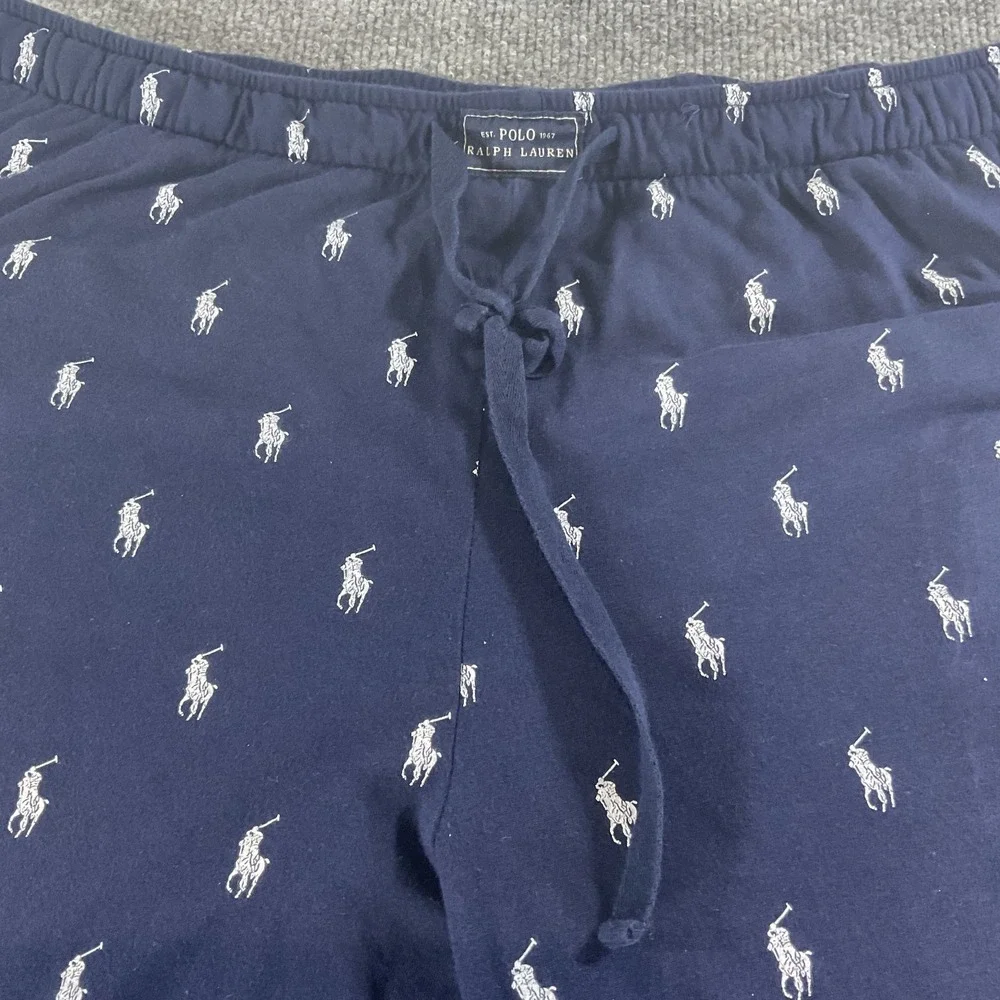 Polo Ralph Lauren Pajama Pants Mens XL Navy Pony Print Sleepwear Lounge